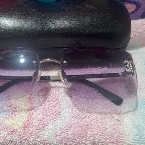 Rimless Rhinestone sunglasses - Picture 3 of 6